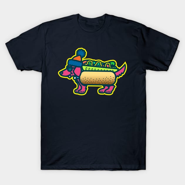 Da Chicago Shades Dog T-Shirt by DangerHuskie